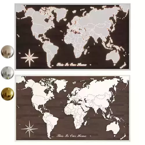 World map 3 Material