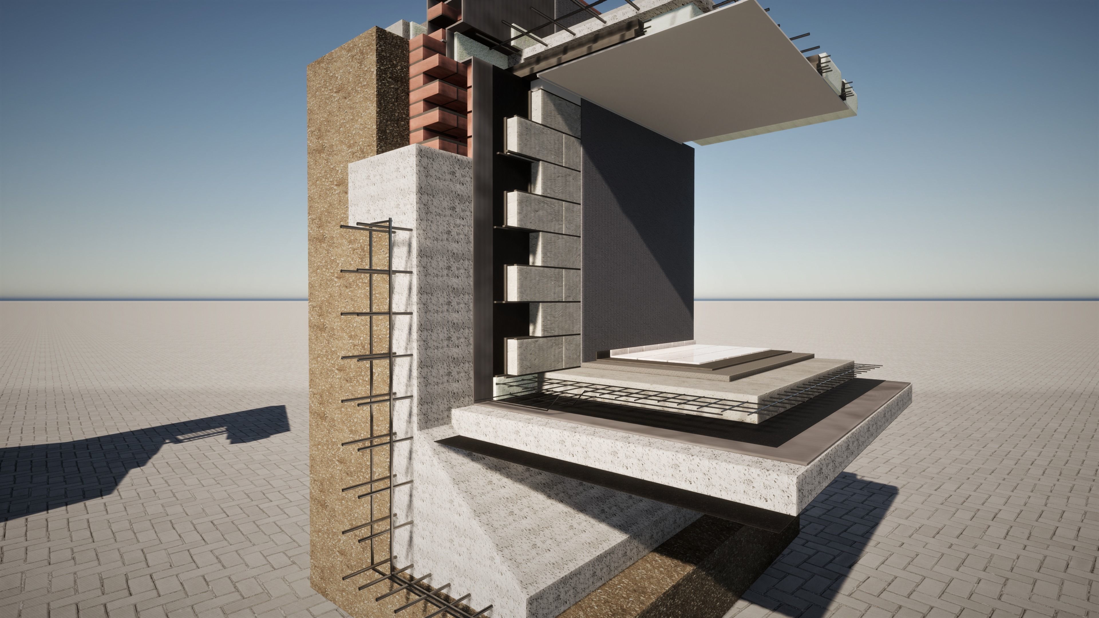 DETALLE CONSTRUCTIVO BLOQUES DE HORMIGON  3D model_7