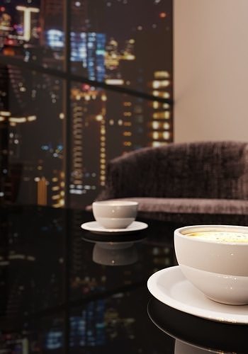 Mid-century interior scene 3D model 3D model 5