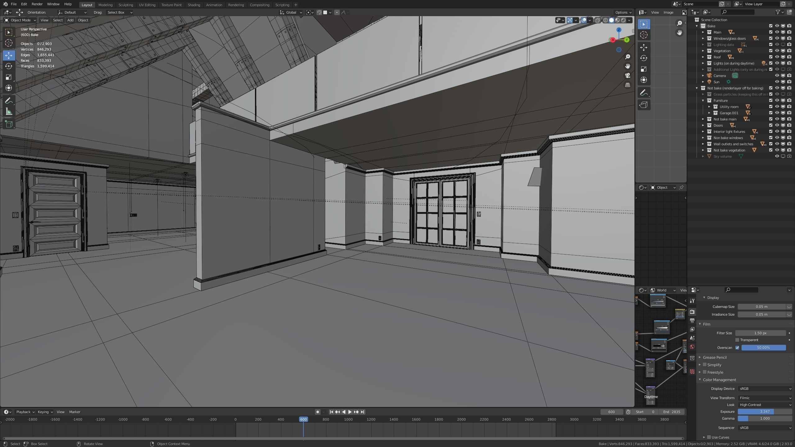 Large Mansion 2021 Blender Eevee and Cycles 1 without furniture Low-poly 3D model_65