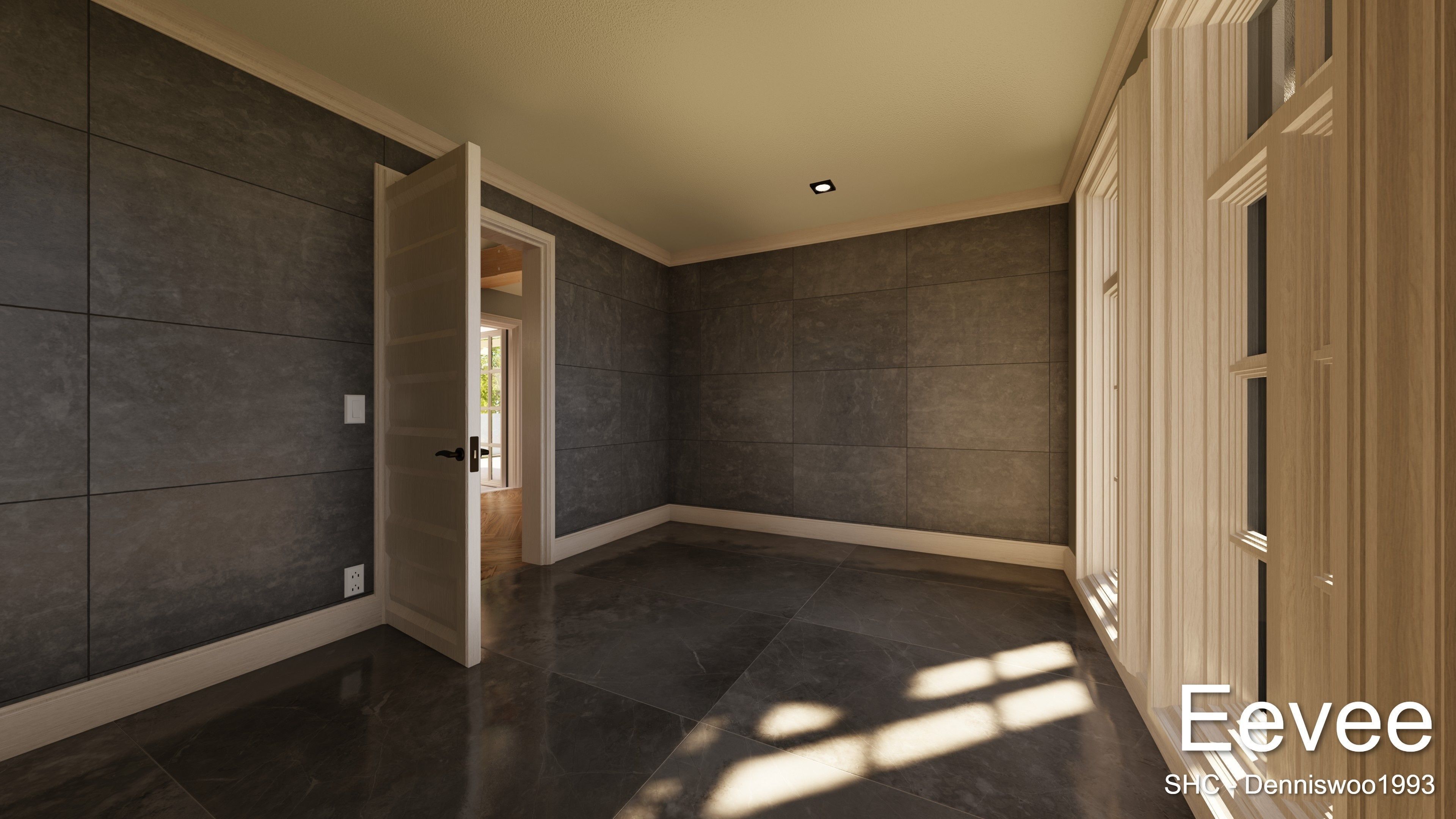 Large Mansion 2021 Blender Eevee and Cycles 1 without furniture Low-poly 3D model_49