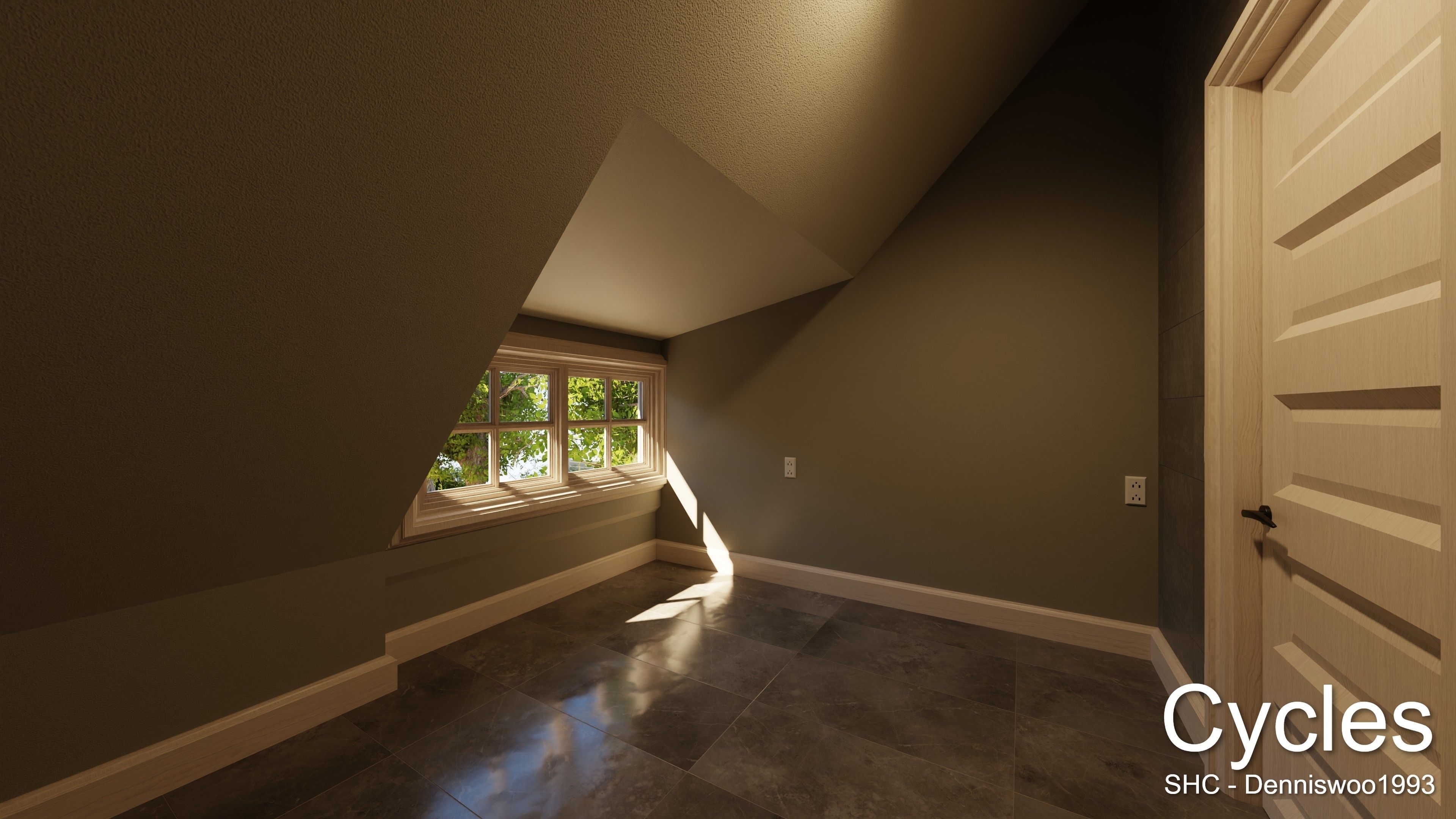 Large Mansion 2021 Blender Eevee and Cycles 1 without furniture Low-poly 3D model_19