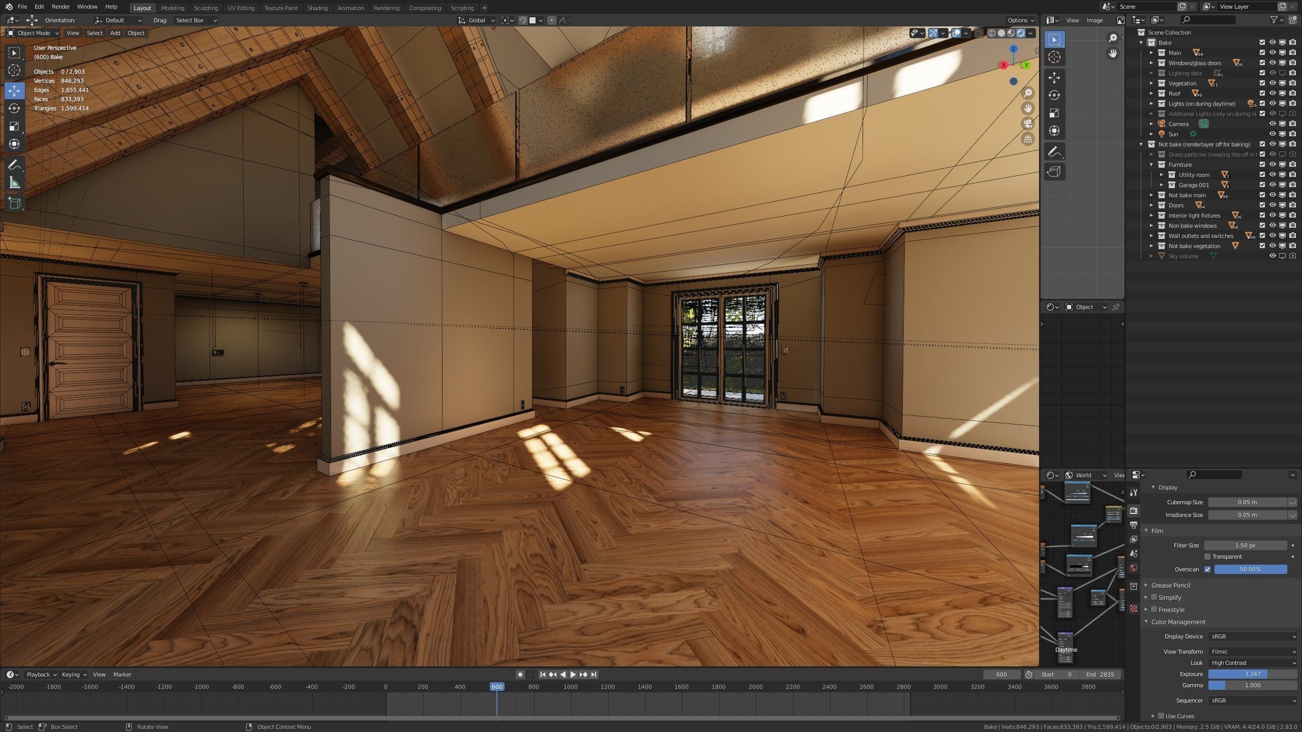 Large Mansion 2021 Blender Eevee and Cycles 1 without furniture Low-poly 3D model_62