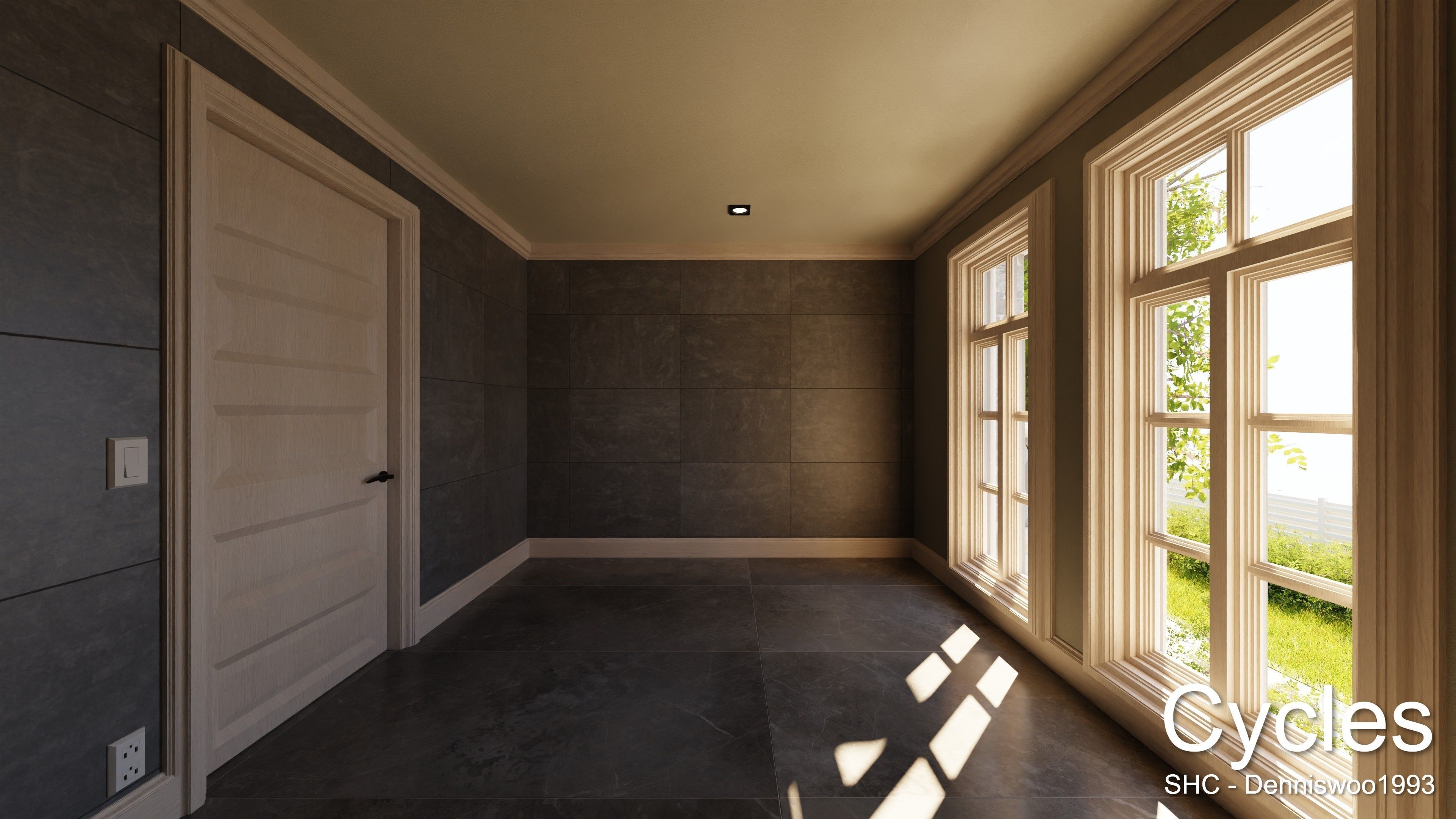 Large Mansion 2021 Blender Eevee and Cycles 1 without furniture Low-poly 3D model_23