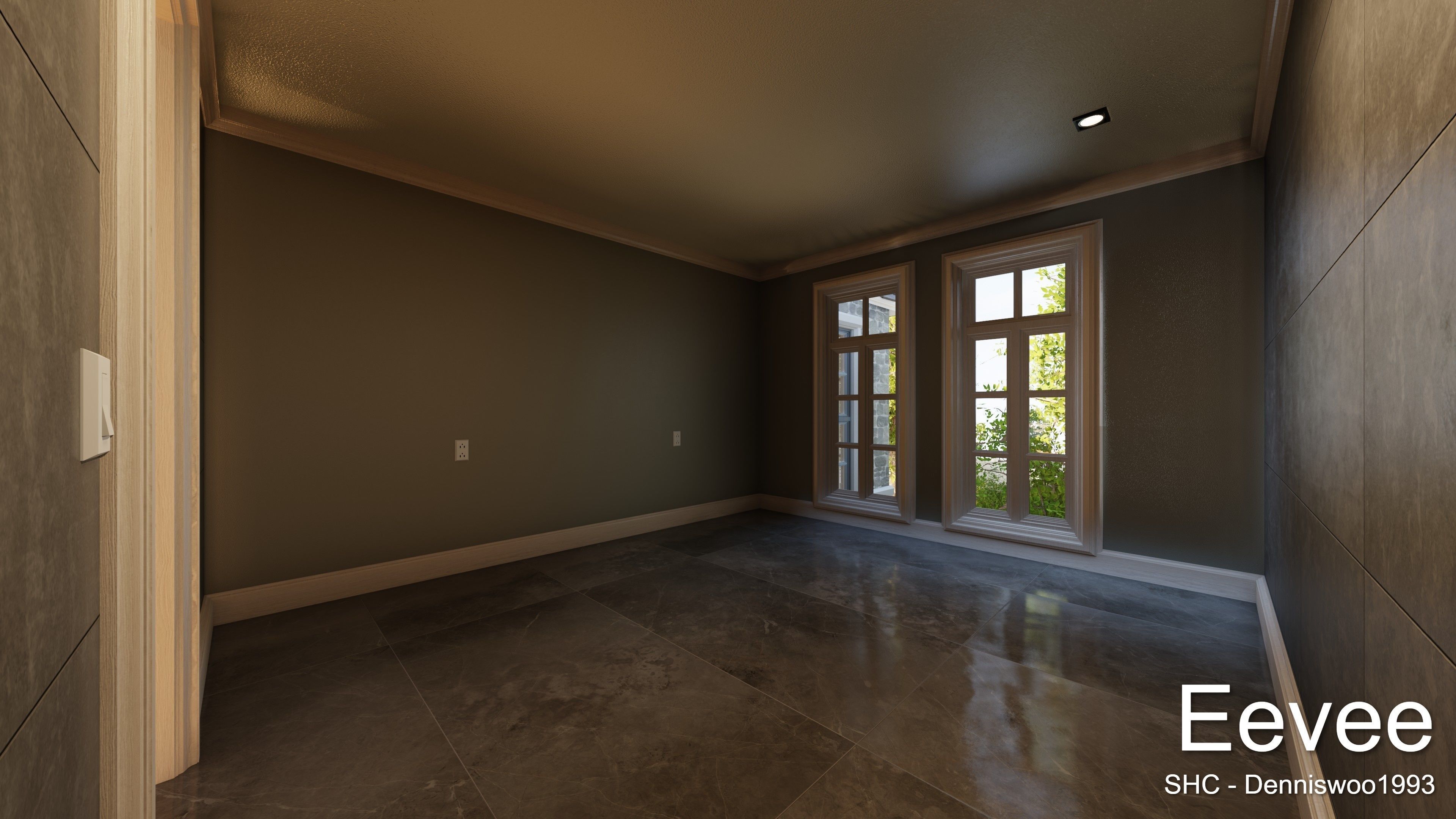 Large Mansion 2021 Blender Eevee and Cycles 1 without furniture Low-poly 3D model_54