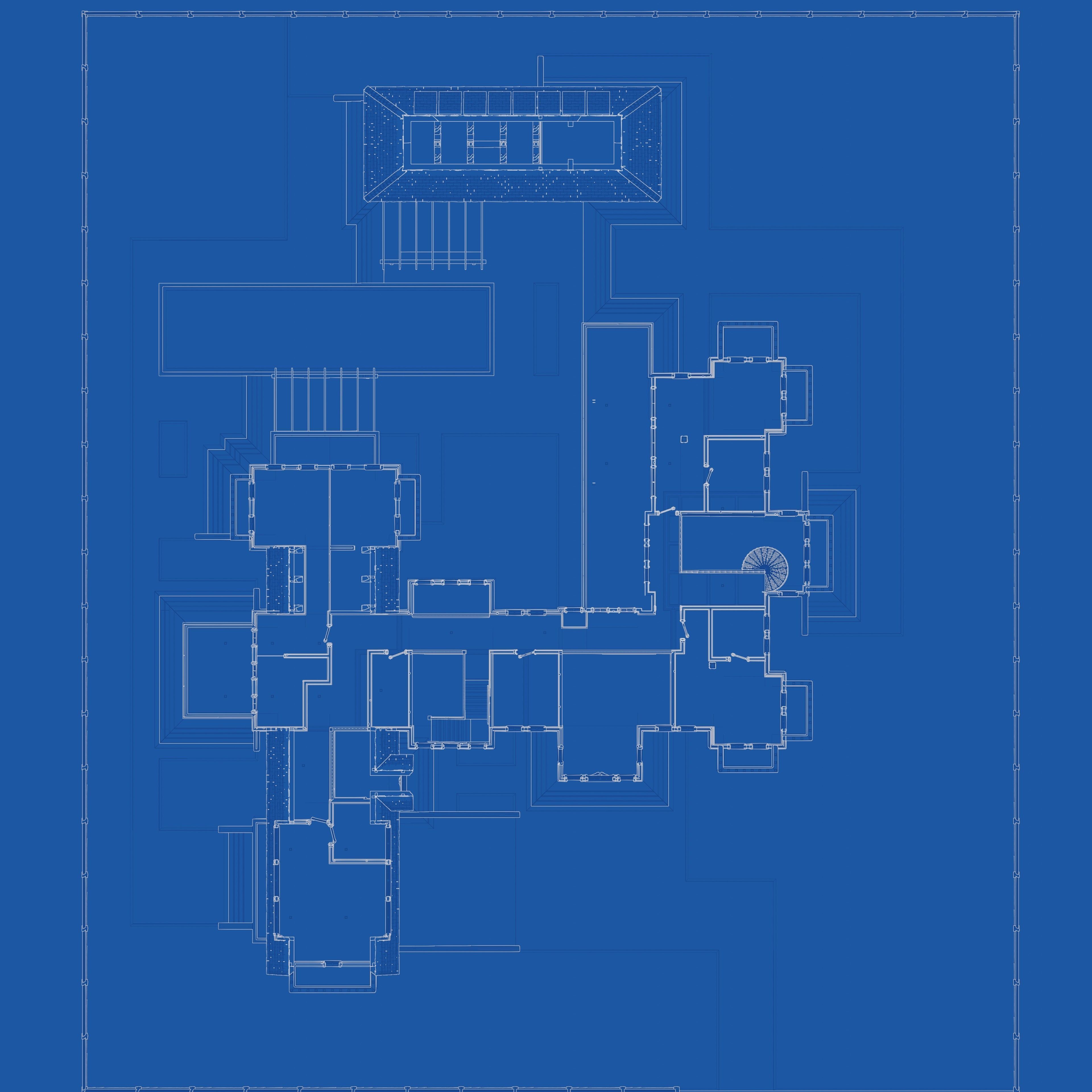 Large Mansion 2021 Blender Eevee and Cycles 1 without furniture Low-poly 3D model_68