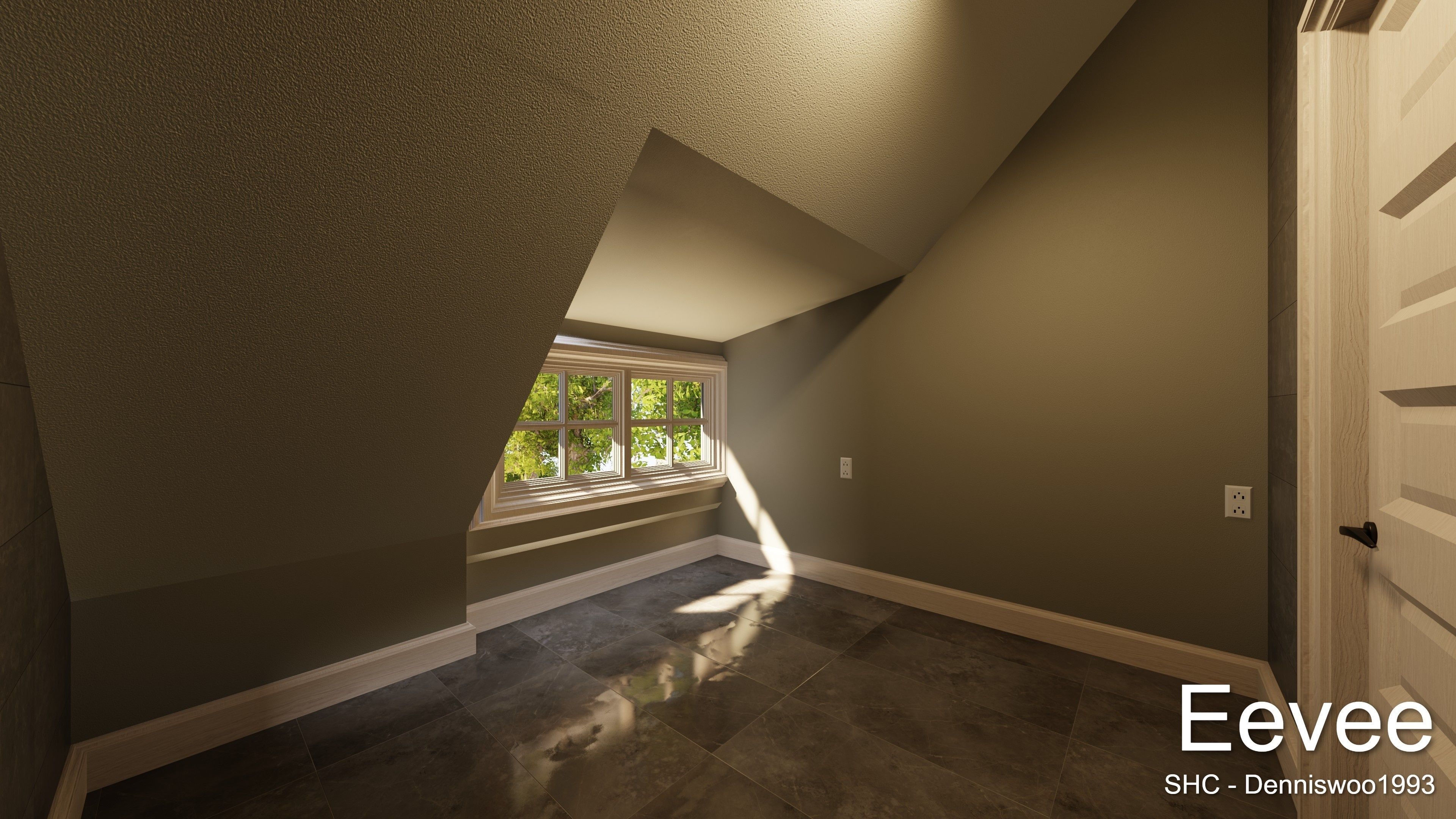 Large Mansion 2021 Blender Eevee and Cycles 1 without furniture Low-poly 3D model_60