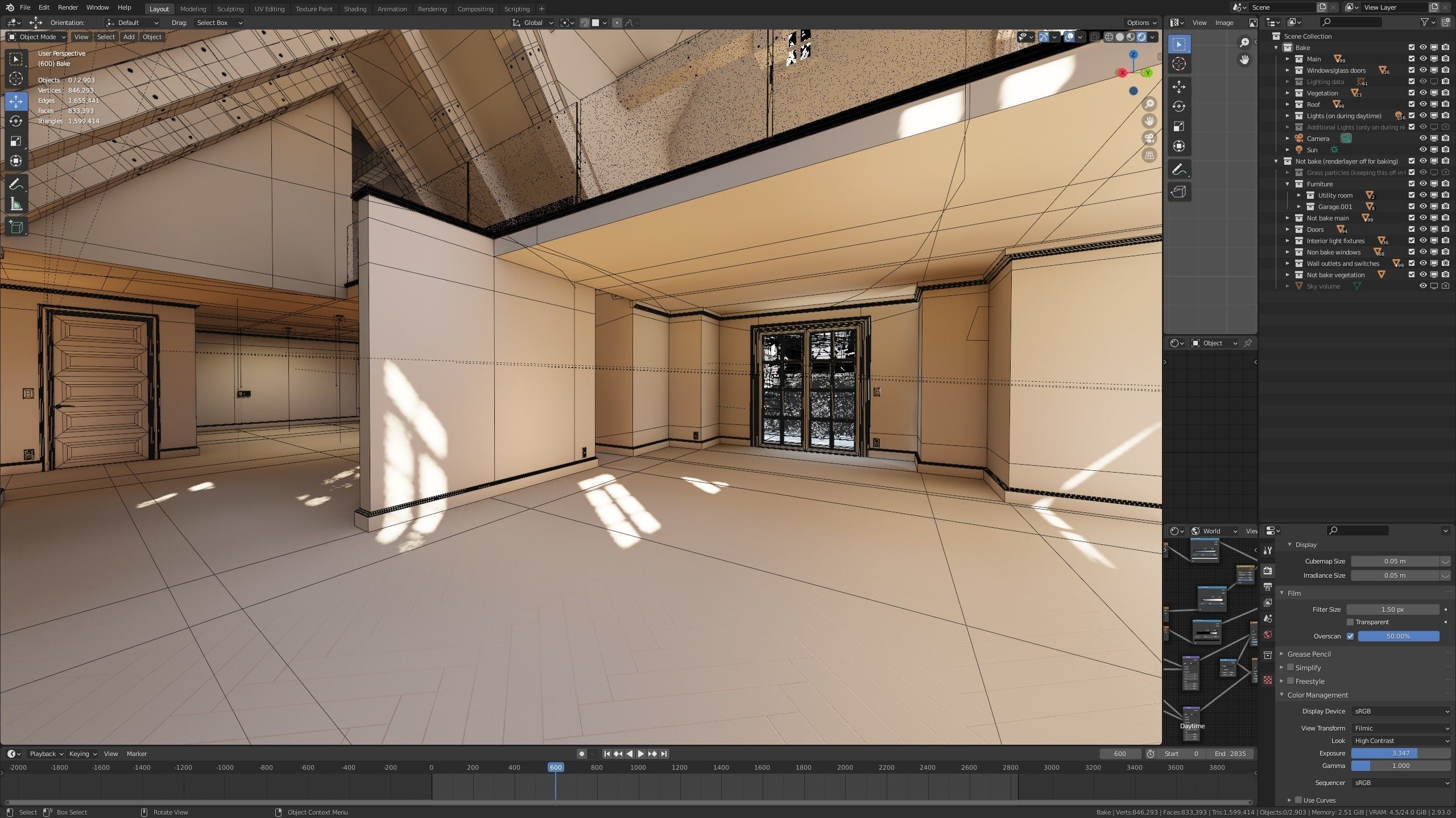 Large Mansion 2021 Blender Eevee and Cycles 1 without furniture Low-poly 3D model_63