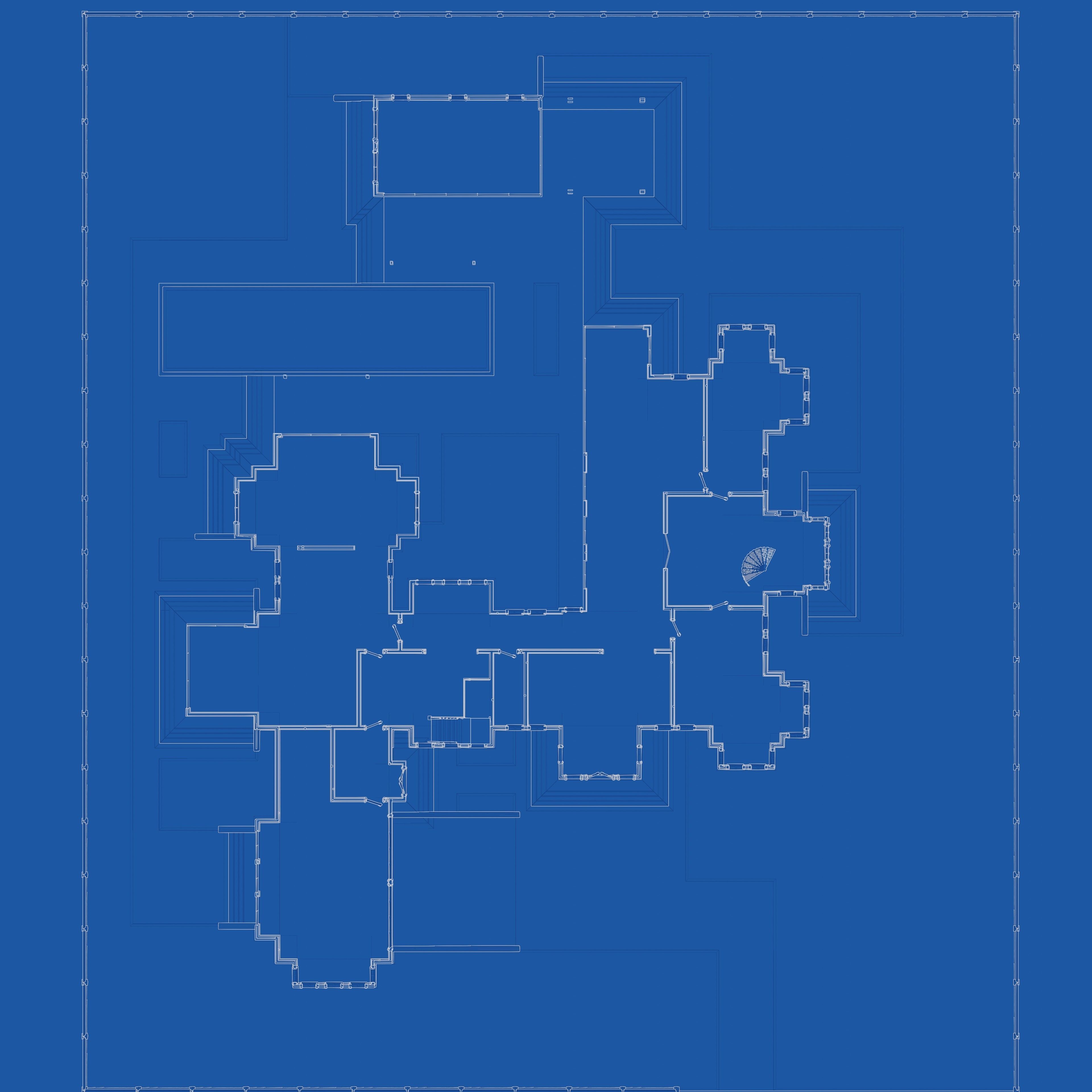 Large Mansion 2021 Blender Eevee and Cycles 1 without furniture Low-poly 3D model_67