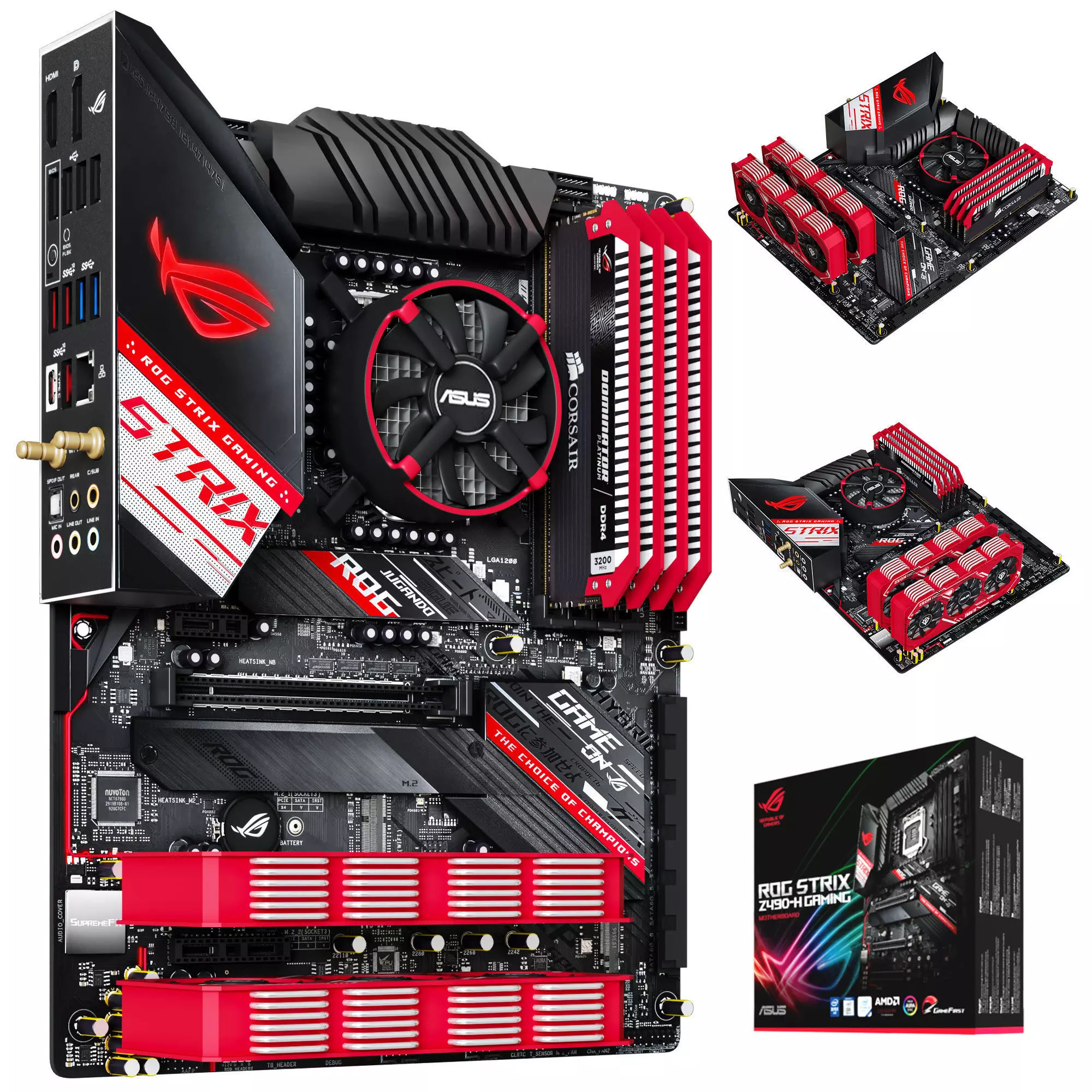 ASUS ROG Strix Z490 H Motherboard 3D model_0