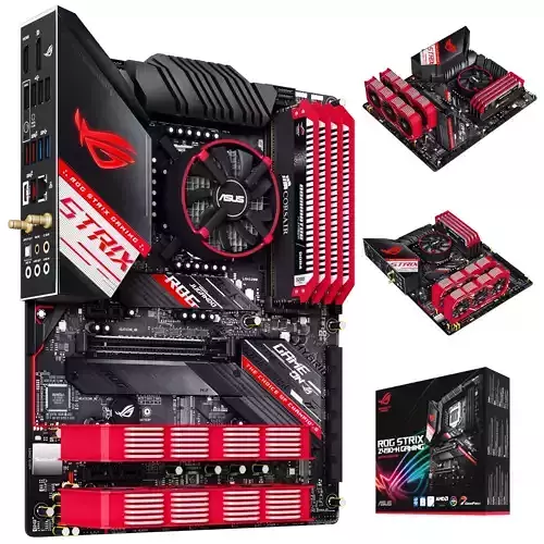 ASUS ROG Strix Z490 H Motherboard 3D model