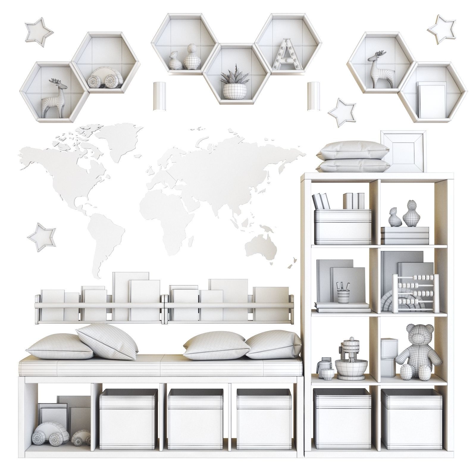 Childrens furniture and toys 2 3D model_4