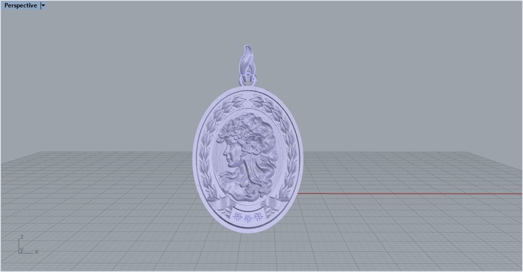 pendant girl 116  3D model_14