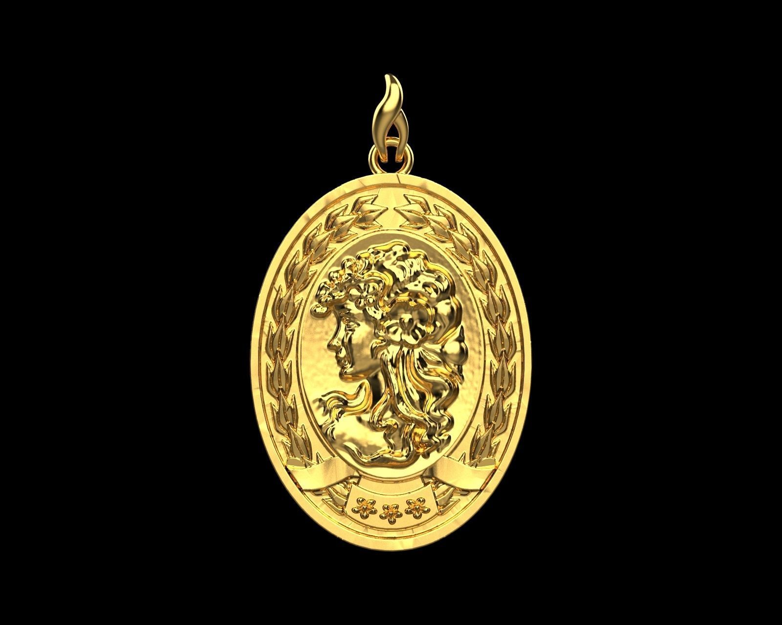 pendant girl 116  3D model_7