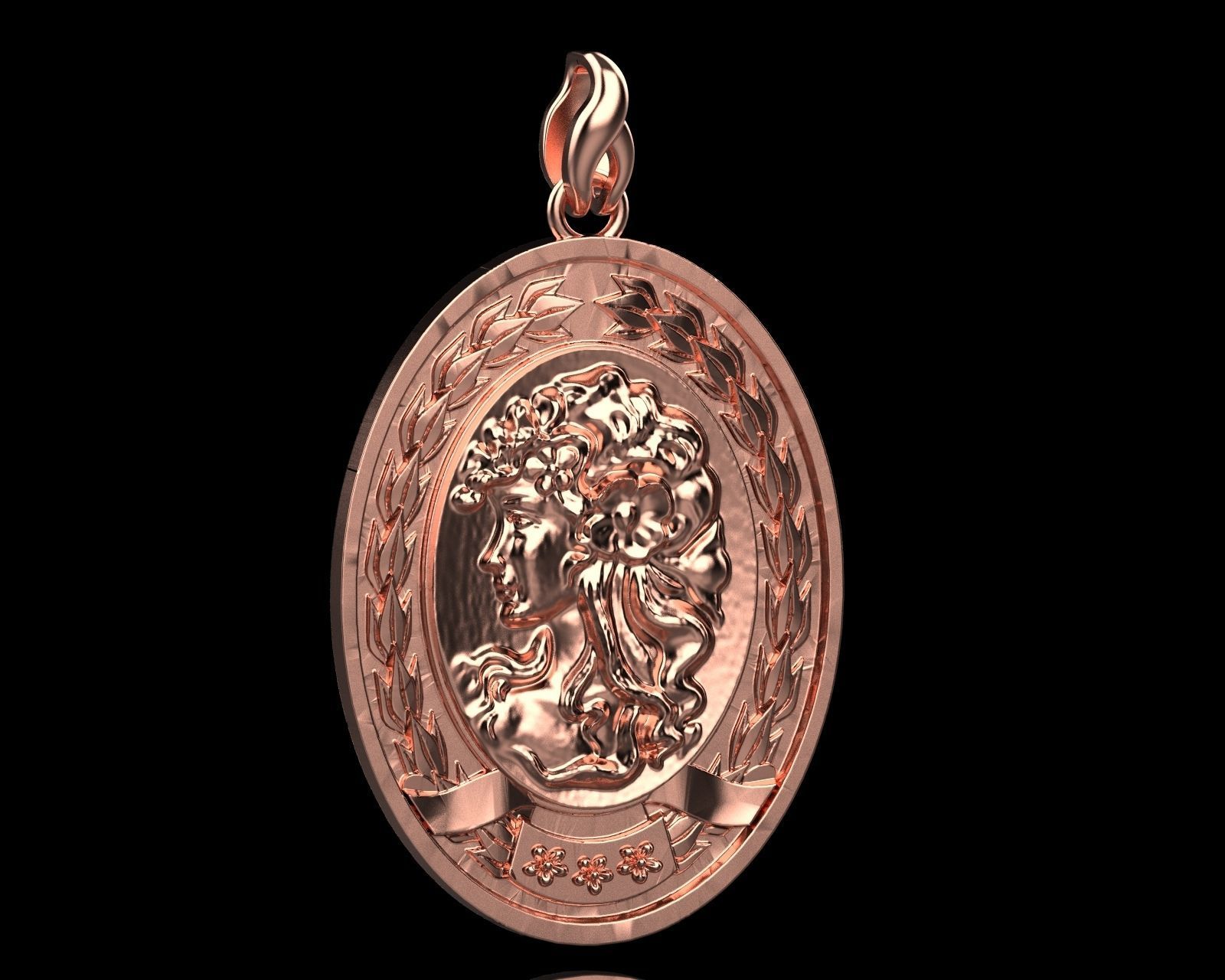 pendant girl 116  3D model_2