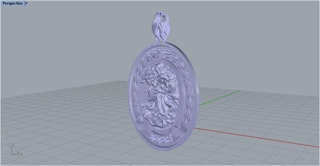 pendant girl 116  3D model_12