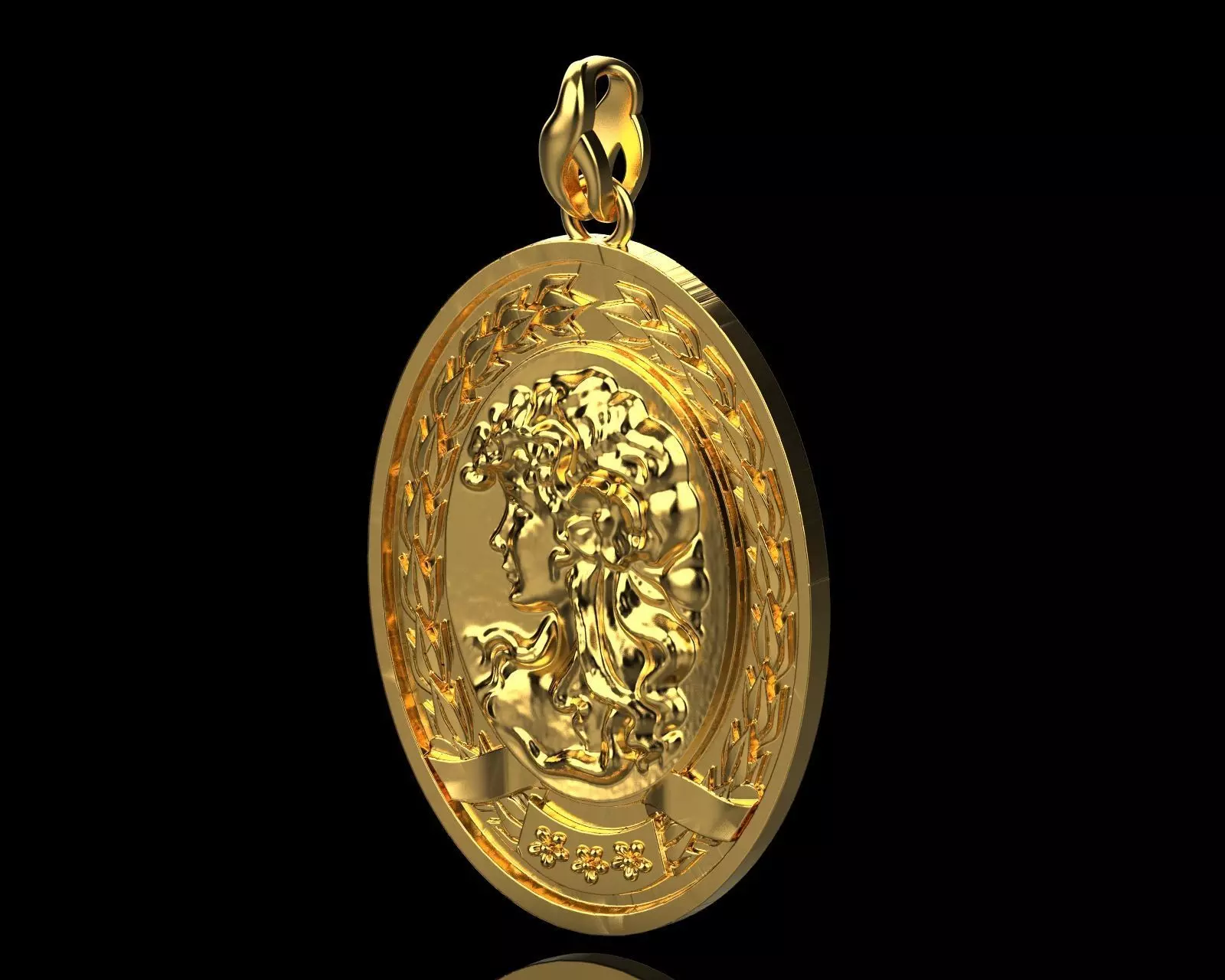 pendant girl 116  3D model_0