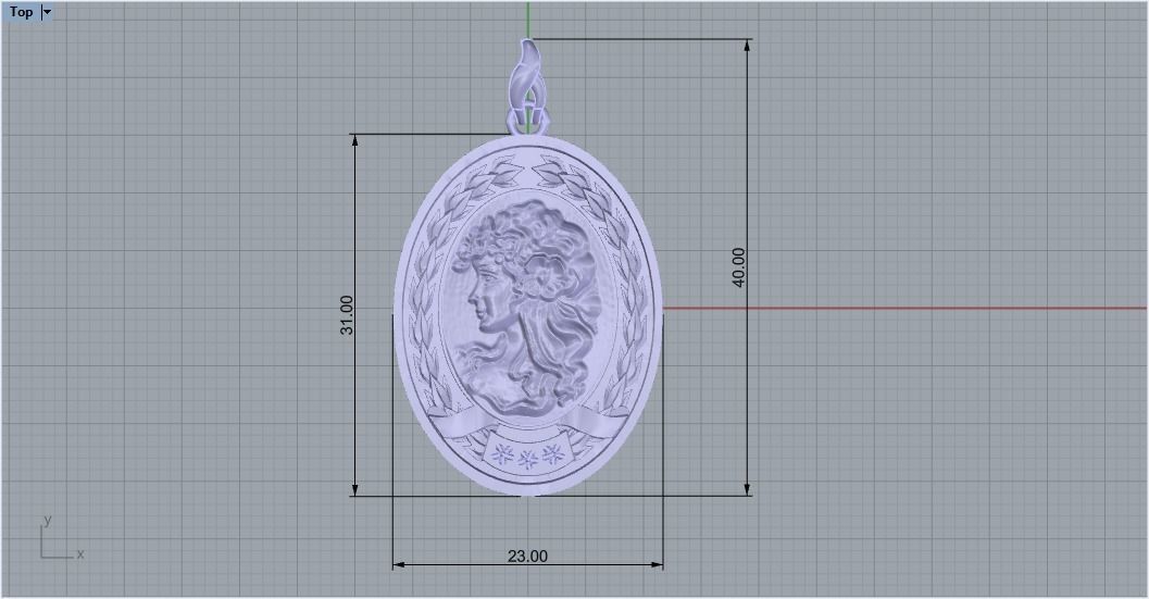 pendant girl 116  3D model_9