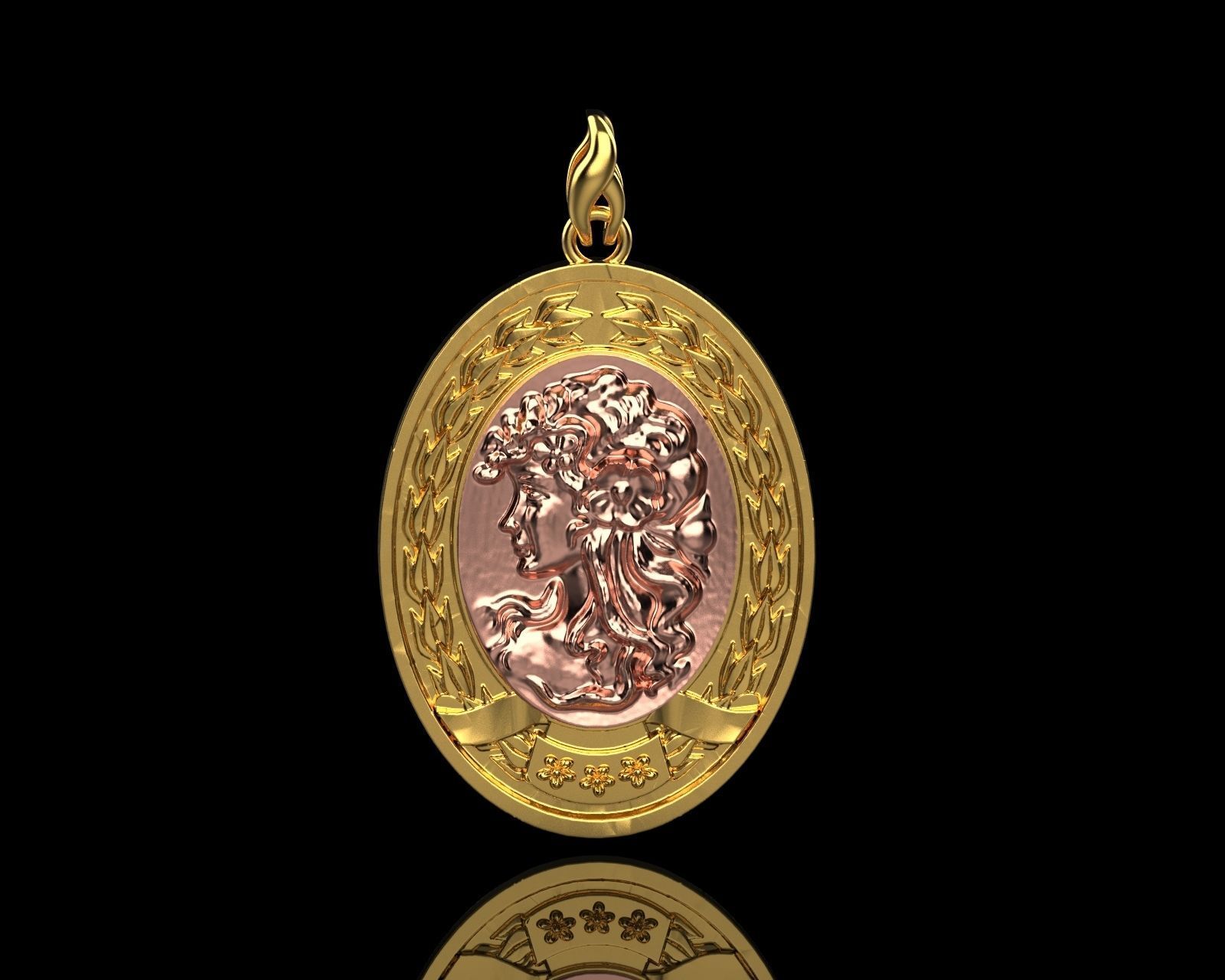 pendant girl 116  3D model_6