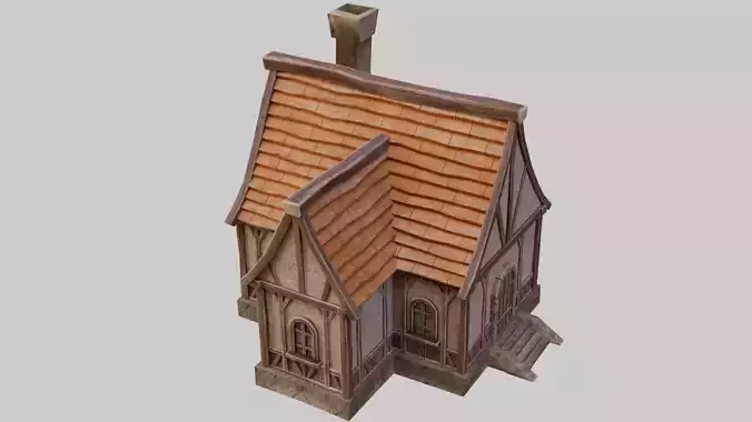 Medieval House Free low-poly 3D model