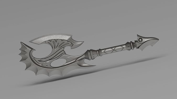 3D model Art Of Battle Axe from Lineage2 Game 3D print model