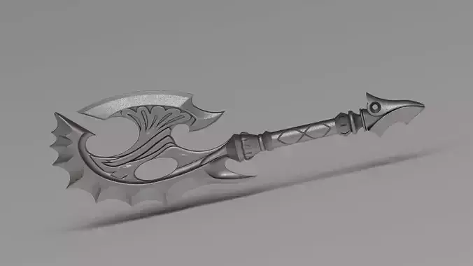 3D model Art Of Battle Axe from Lineage2 Game 3D print model