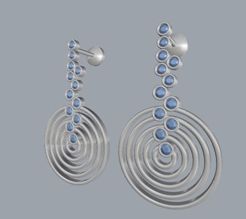 Combo Set Of Four Earrings 3D print model_17