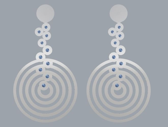 Combo Set Of Four Earrings 3D print model_7