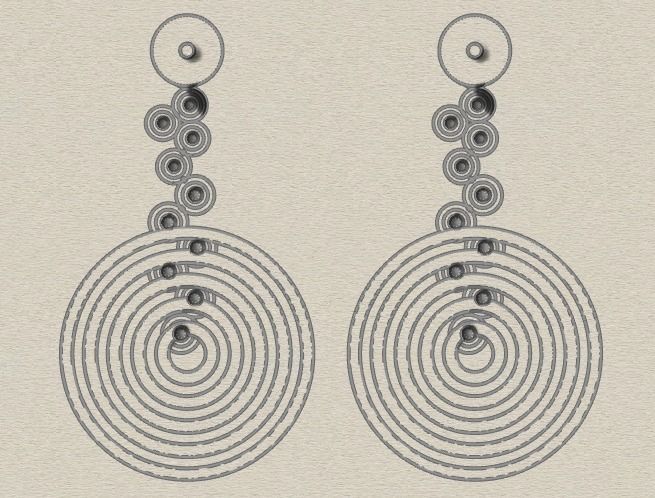 Combo Set Of Four Earrings 3D print model_10