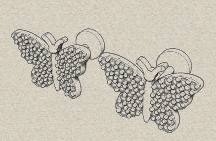 Combo Set Of Four Earrings 3D print model_64