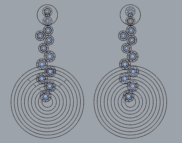 Combo Set Of Four Earrings 3D print model_9