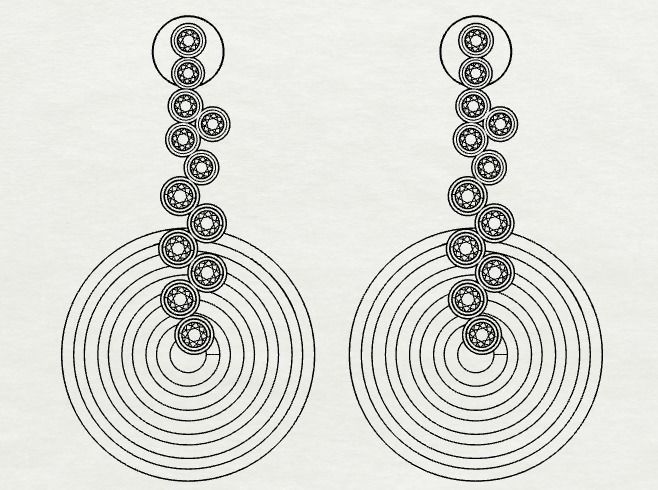 Combo Set Of Four Earrings 3D print model_27