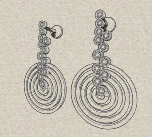 Combo Set Of Four Earrings 3D print model_13