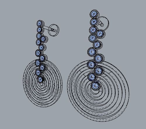 Combo Set Of Four Earrings 3D print model_16