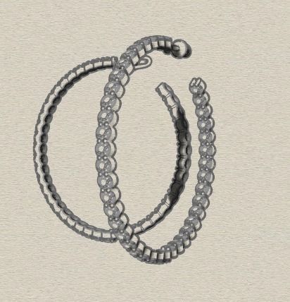 Combo Set Of Four Earrings 3D print model_81