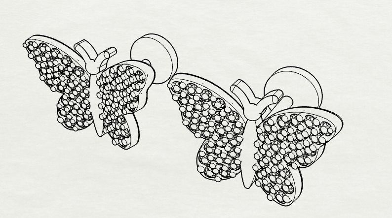 Combo Set Of Four Earrings 3D print model_63