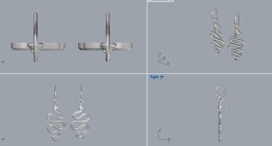 Combo Set Of Four Earrings 3D print model_49