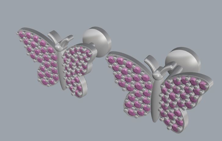 Combo Set Of Four Earrings 3D print model_1