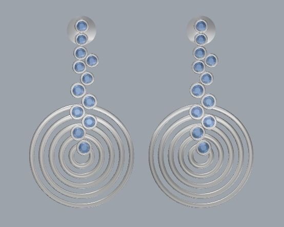 Combo Set Of Four Earrings 3D print model_31