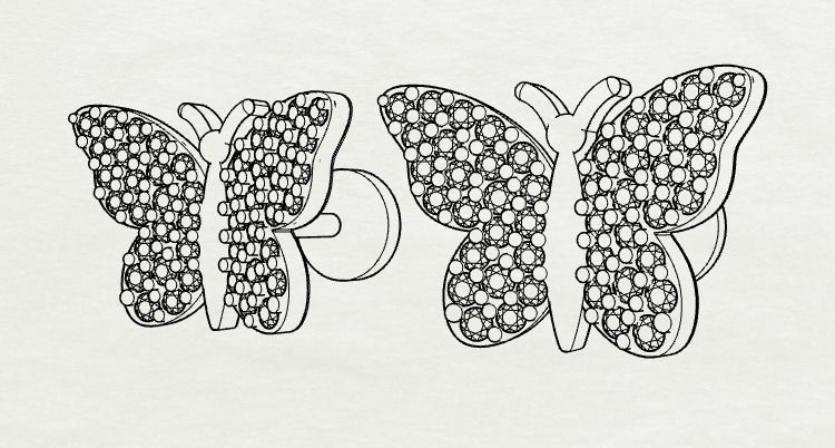 Combo Set Of Four Earrings 3D print model_67