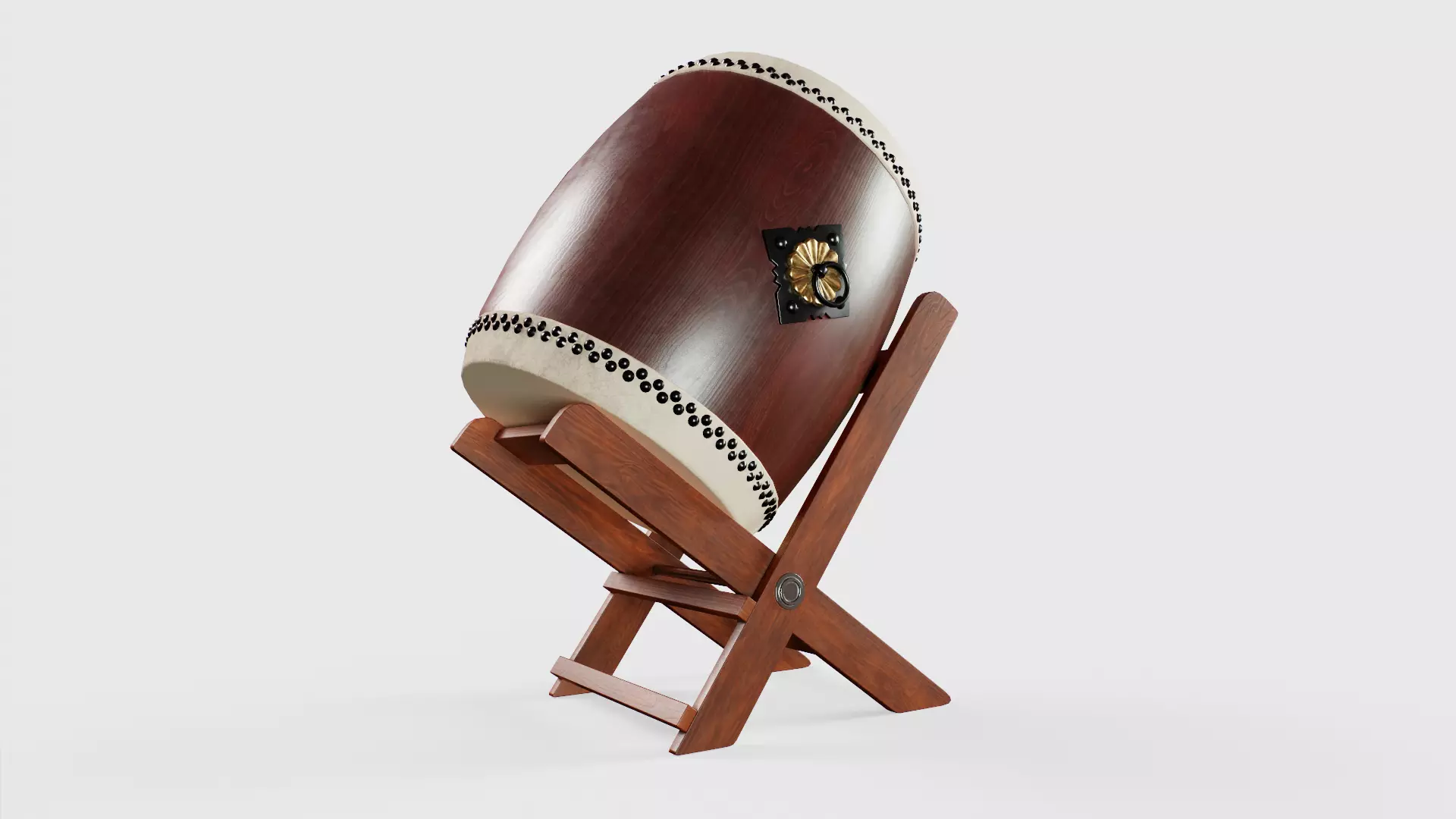 Japanese Taiko Drum - 4K PBR textures Low-poly 3D model