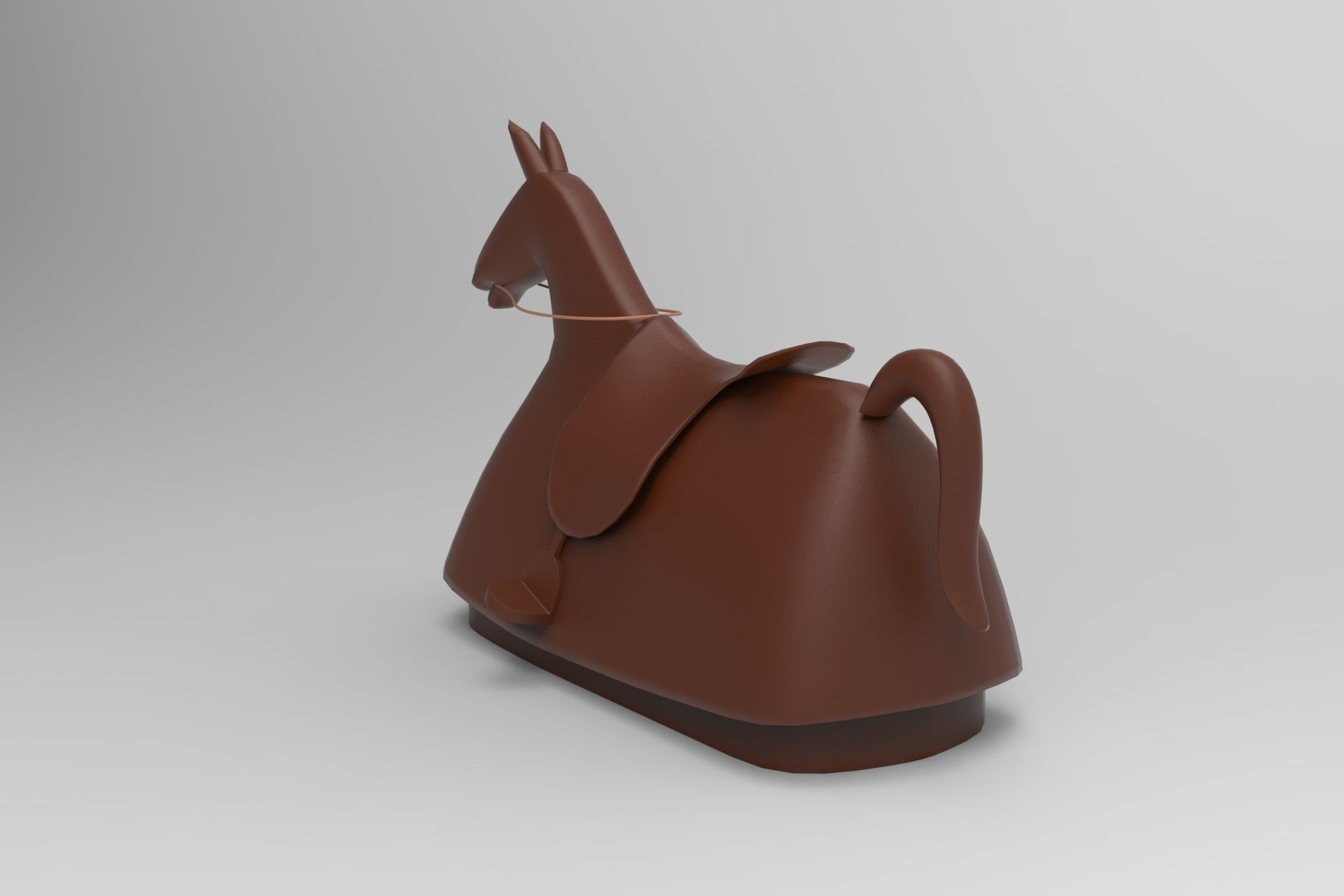 Toy Horse Low-poly 3D model_2
