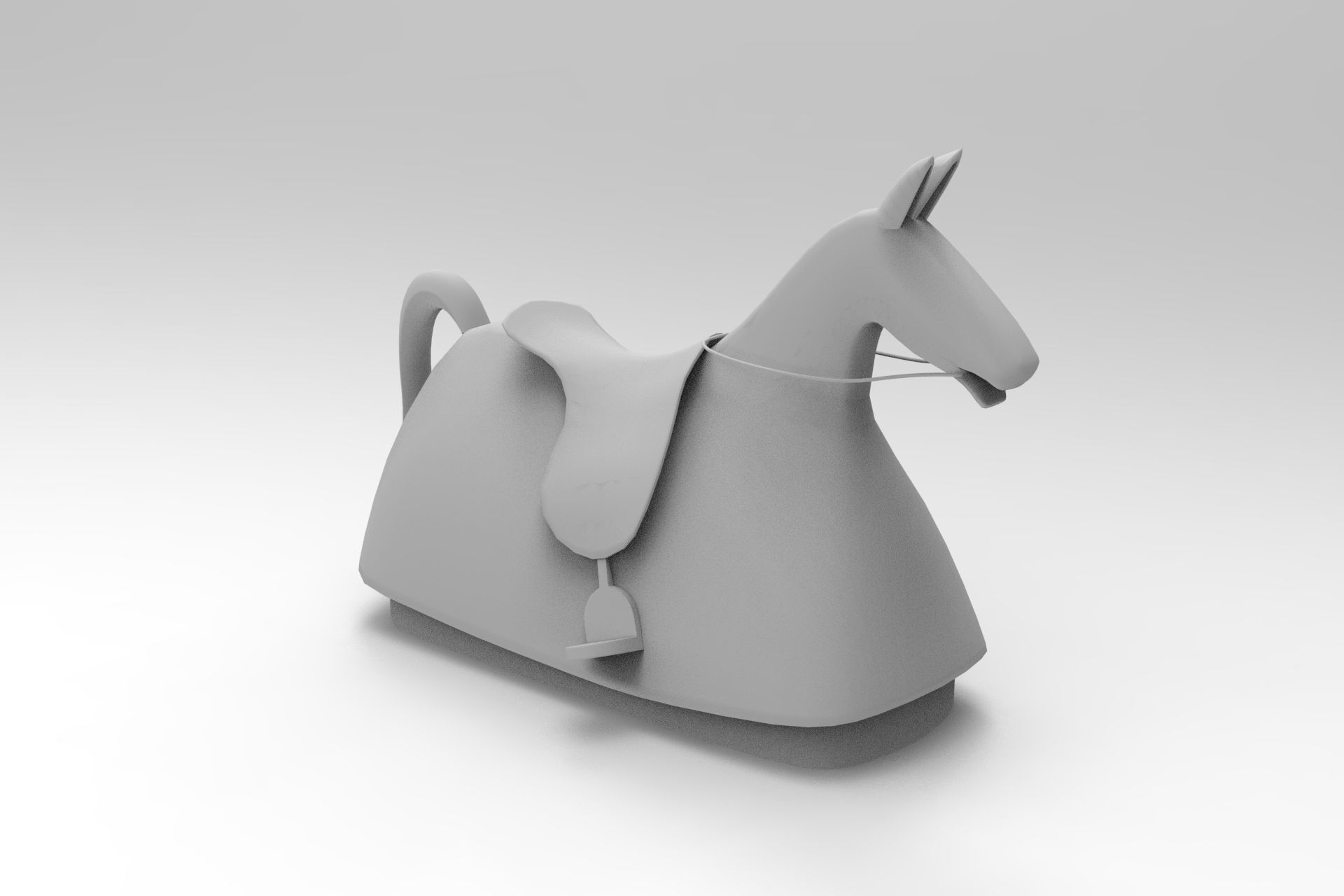 Toy Horse Low-poly 3D model_8