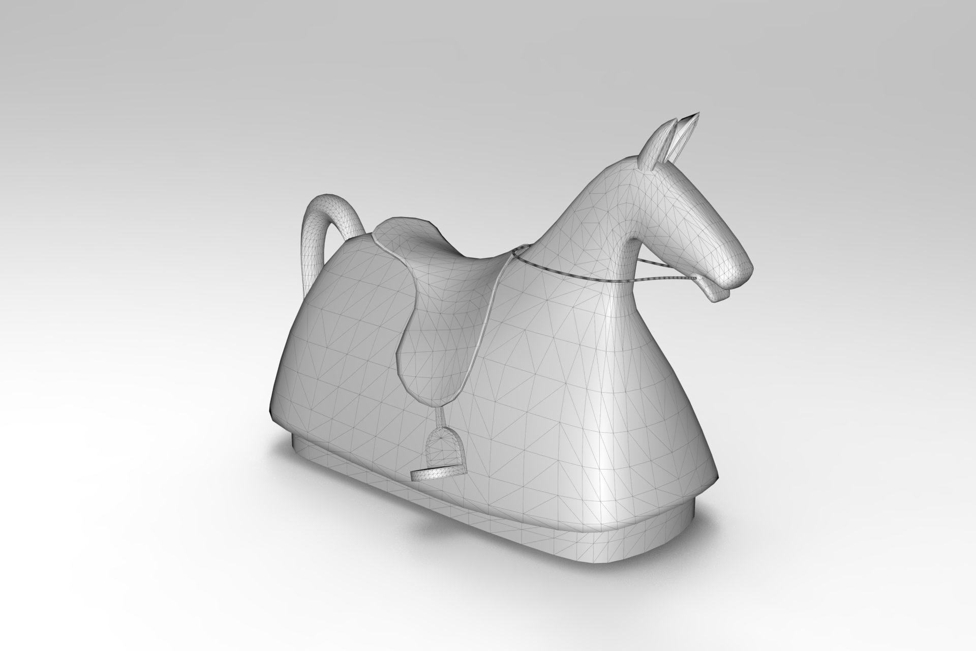 Toy Horse Low-poly 3D model_5
