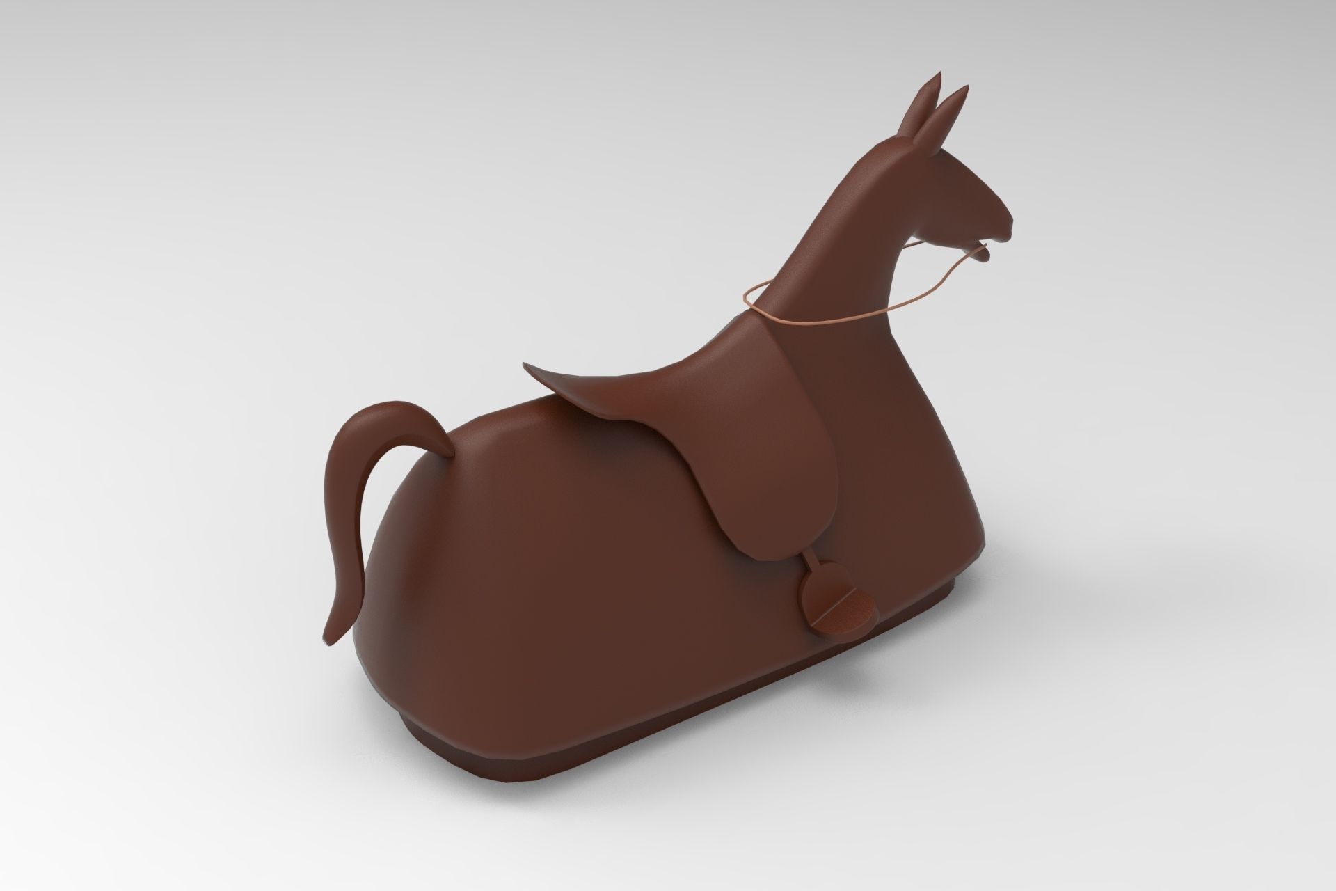 Toy Horse Low-poly 3D model_3
