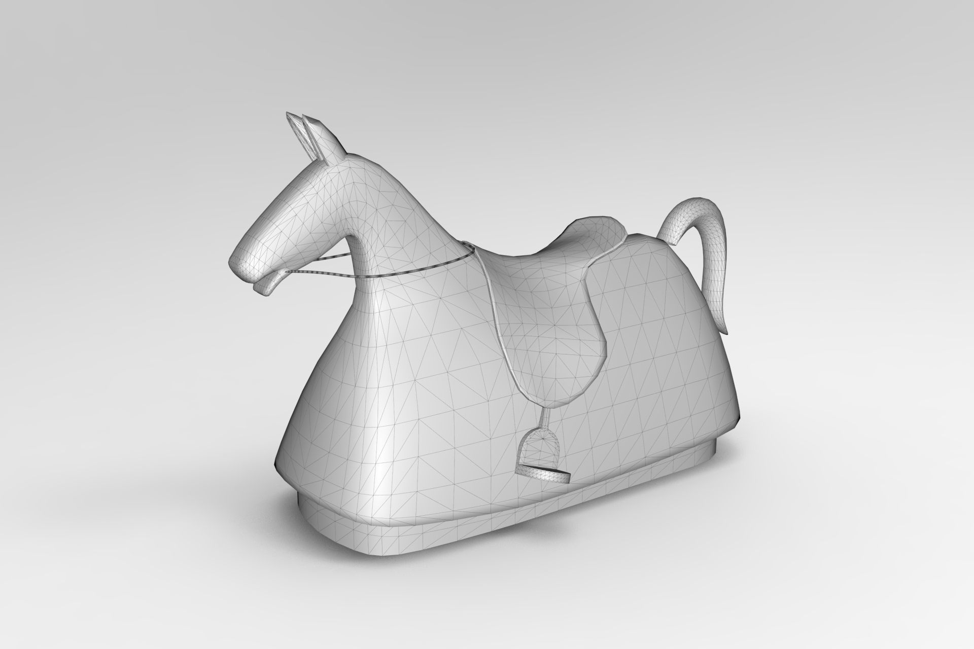 Toy Horse Low-poly 3D model_6