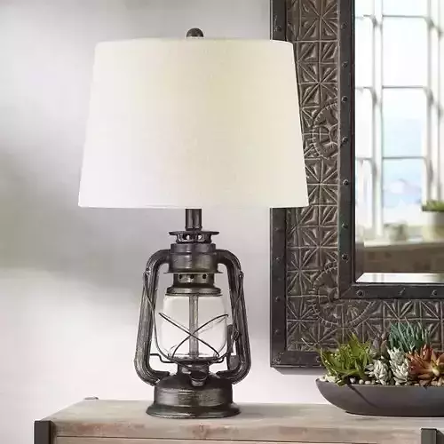 Murphy Weathered Bronze Miner Lantern Table Lamp