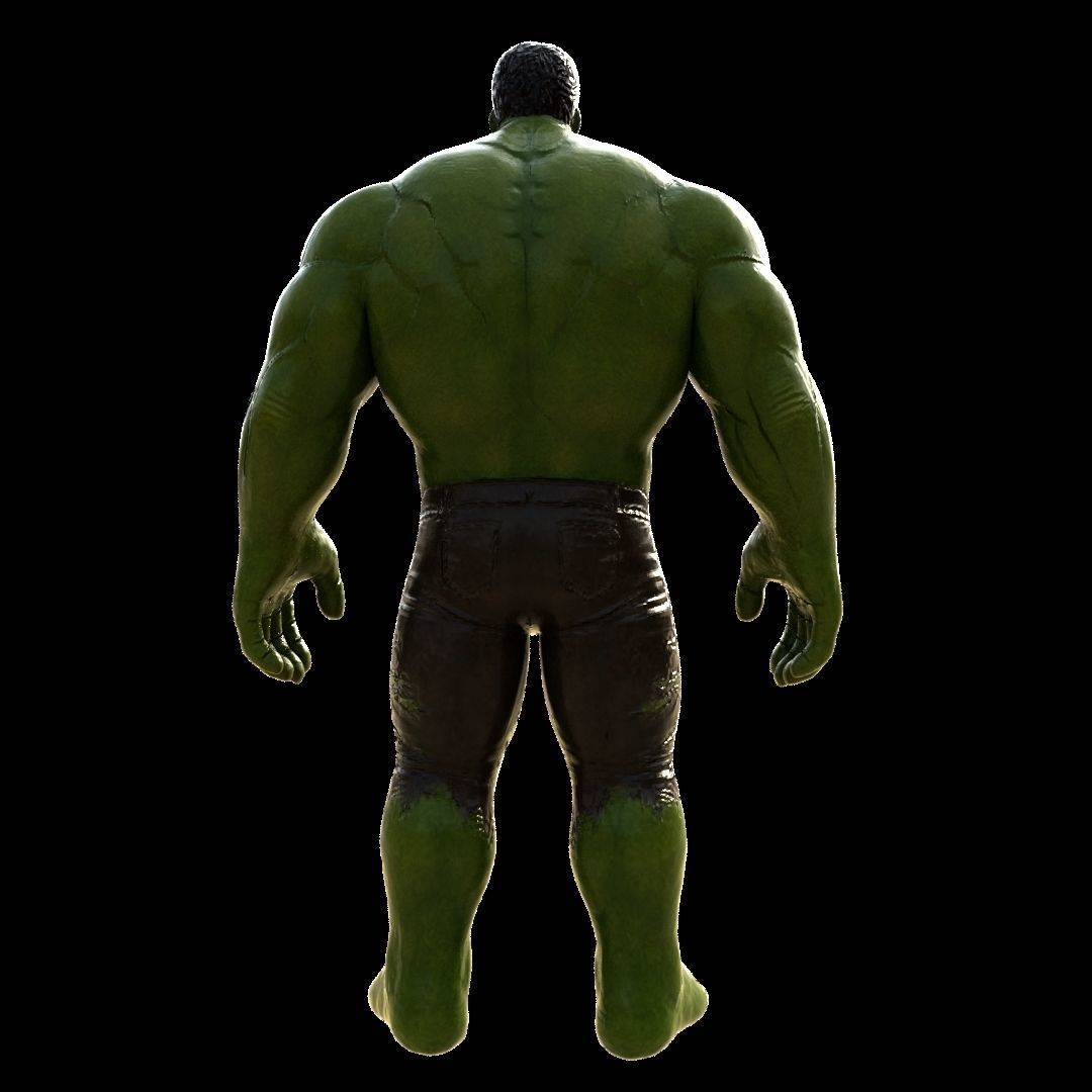 Hulk the smasher Low-poly 3D model_2
