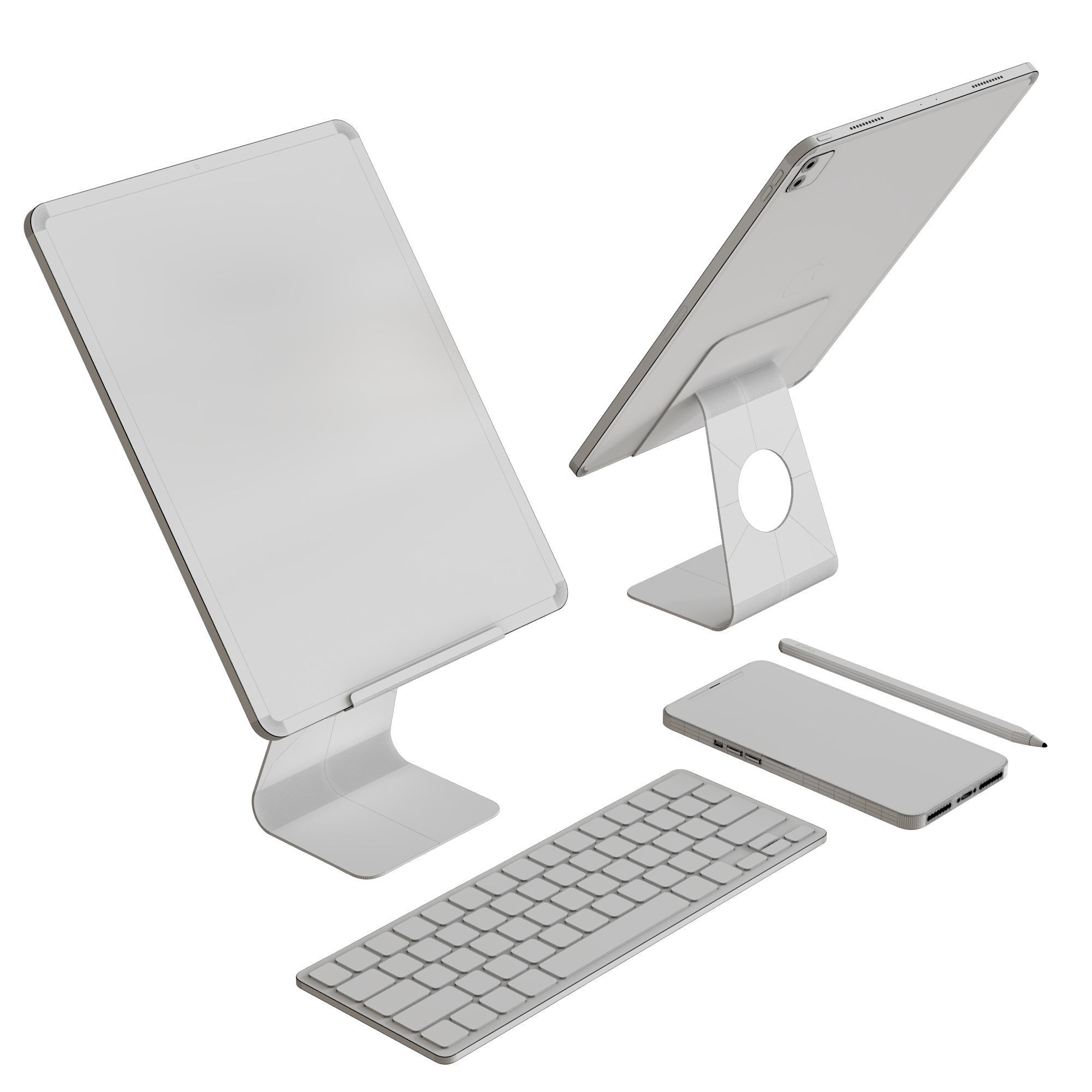 Apple Set 01 3D model_3