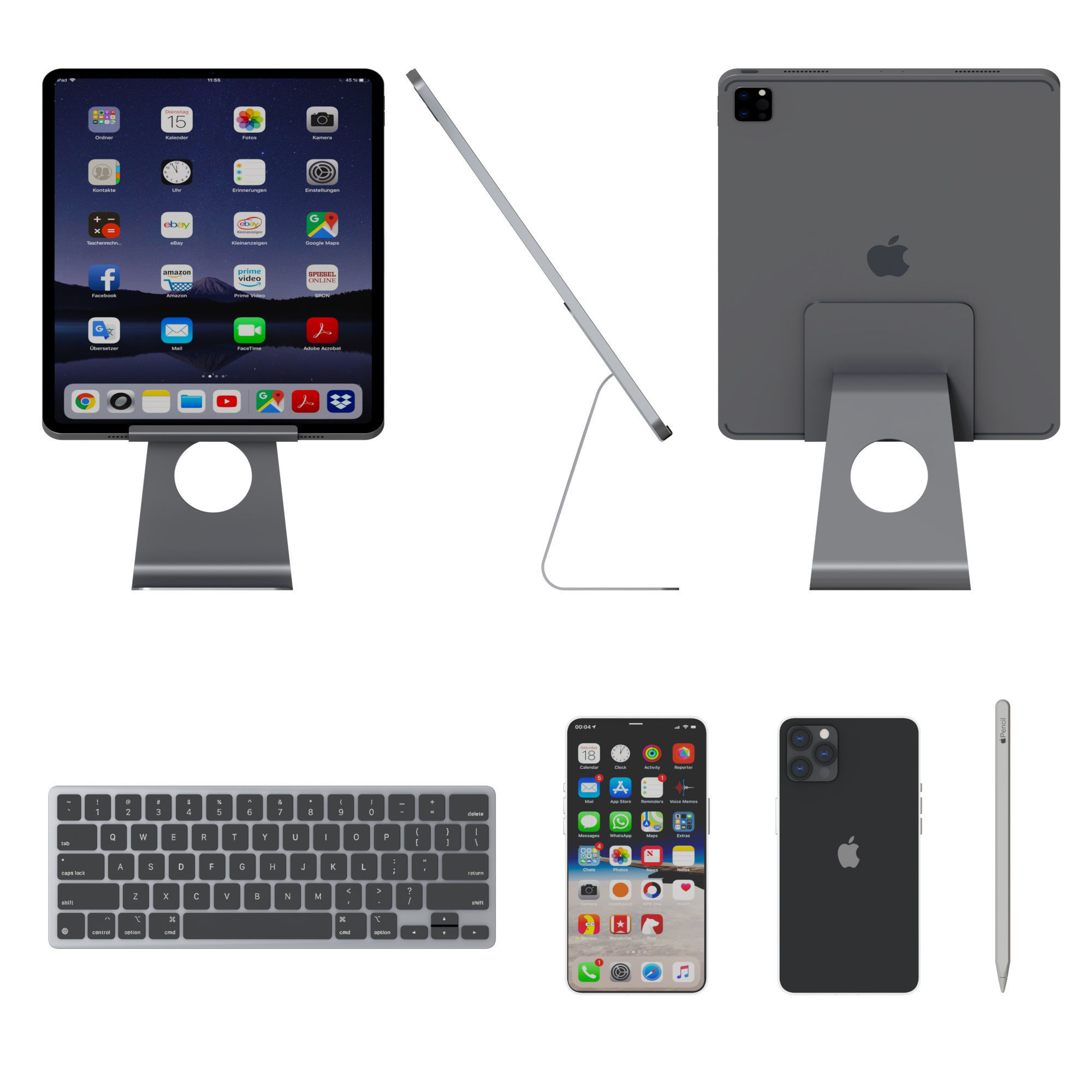 Apple Set 01 3D model_1